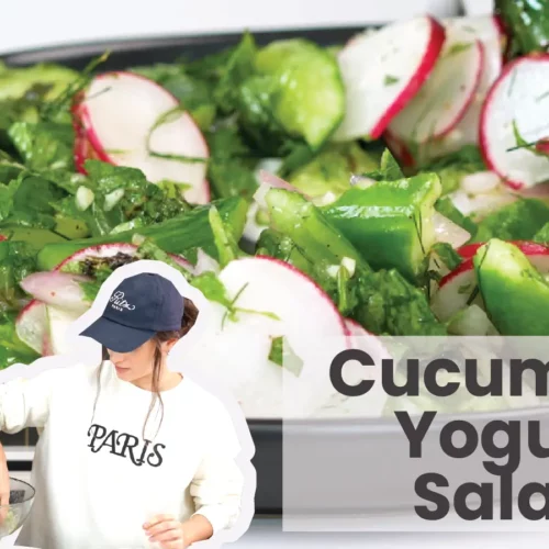 Xhulio and Kiara cooking Refreshing Cucumber Yogurt Salad
